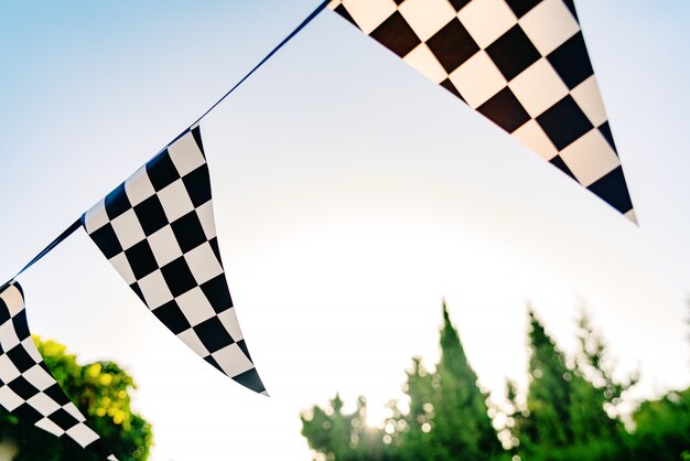 Banderines de cuadros de carrera