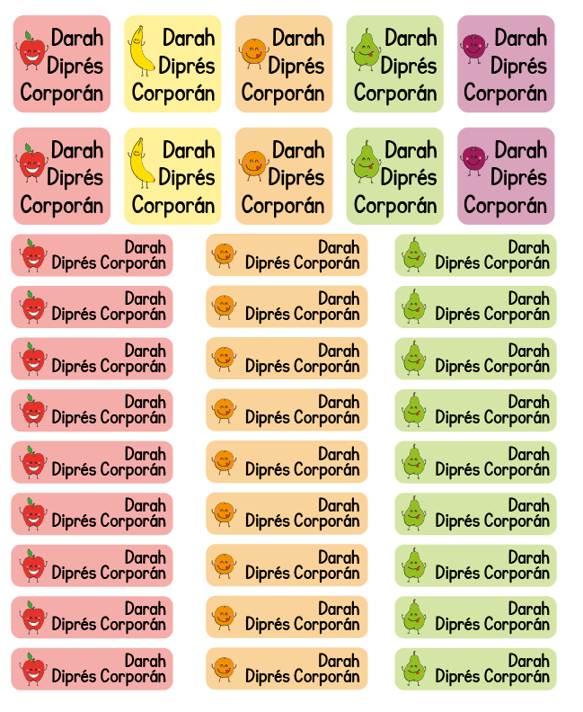 Etiquetas de identificación